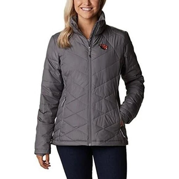Columbia Oregon State Univesity OSU Beavers Heavenly Puffer Omni- HEAT Jacket S - Picture 3 of 11